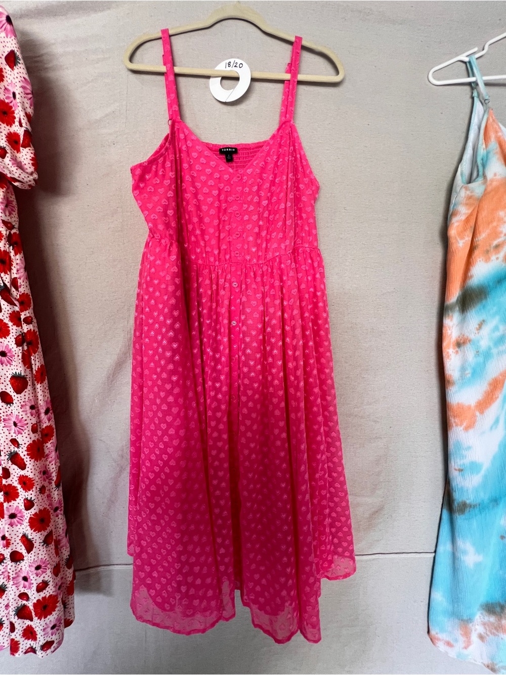 torrid Hot Pink Heart-Print Sundress